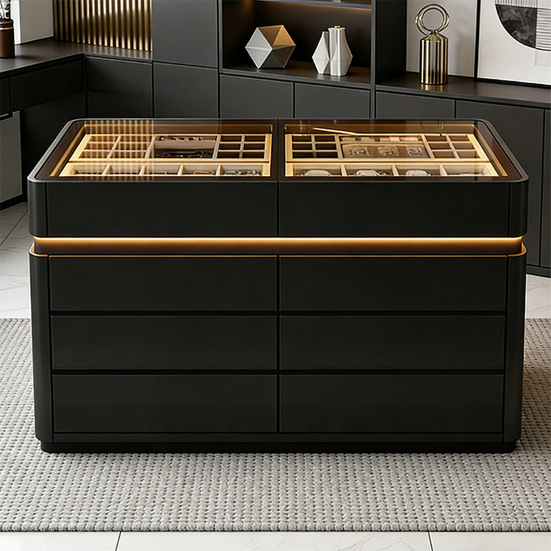 70,87 "simple armoire à bijoux noire avec plusieurs tiroirs pour le rangement