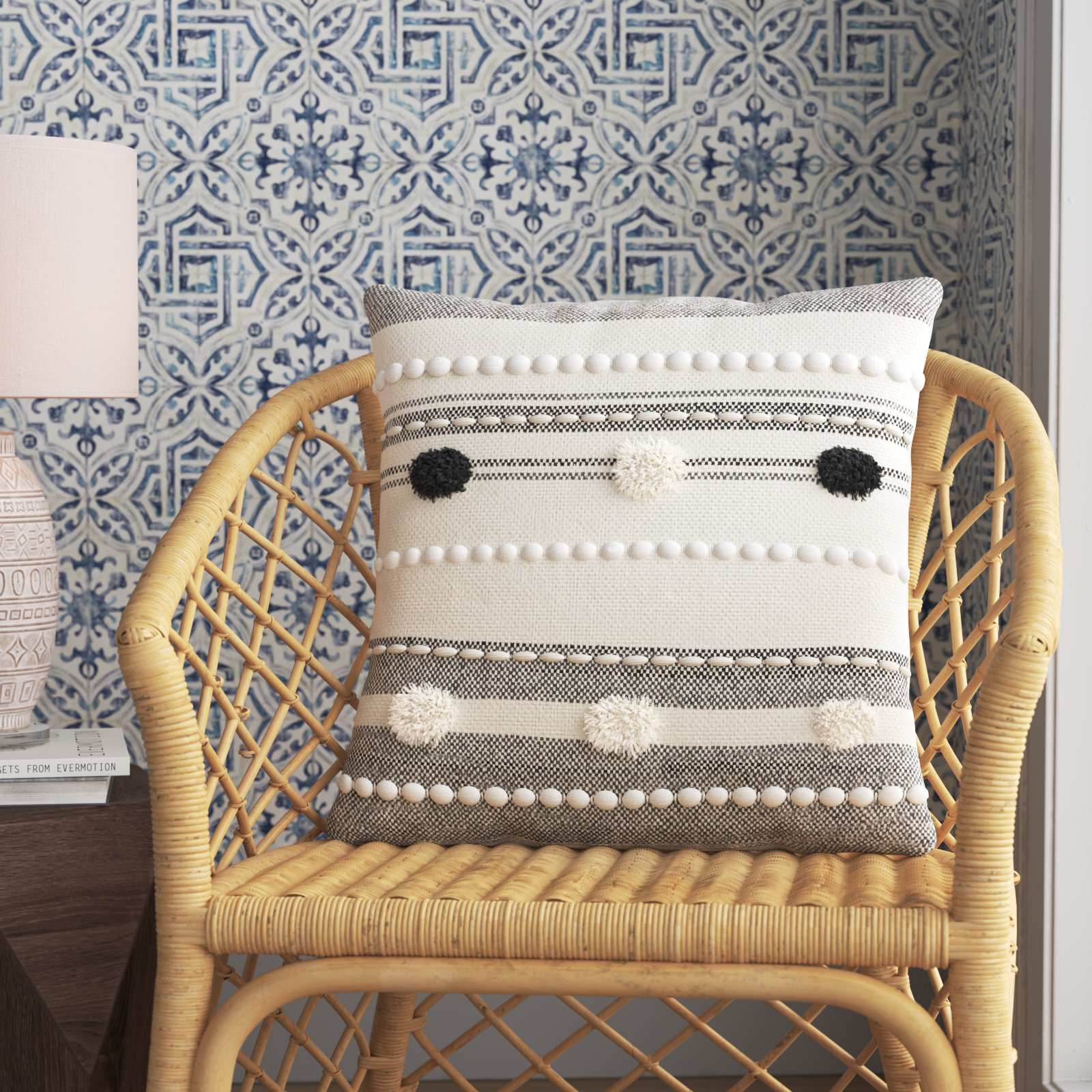 Polyfill Indoor / Outdoor Rectangular Lumbar Cushion Latitude Run Color: Autumn Blue