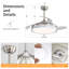 Beilin Ceiling Fan with LED Lights