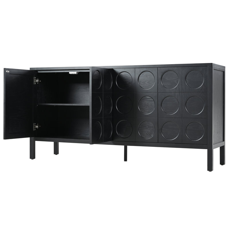 Support à vin contemporain noir circulaire - Rangement élégant et fonctionnel pour la maison?