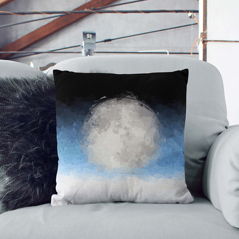 Square Throw Cushion, Black, 40cm H x 40cm W x 15cm D