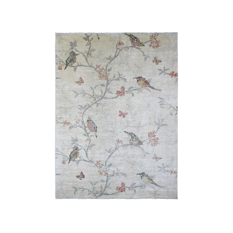 Tapis oriental rectangulaire en laine noué à la main 8 pi 9 po x 11 pi 7 po - MOA10221118