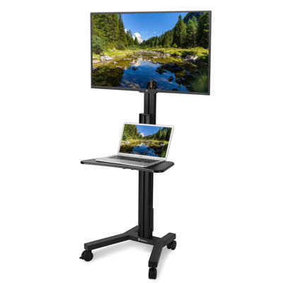  Rolling TV Stand Mobile TV Cart for 32" to 65" LCD LED Screen TVs Office Lecture