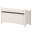Banc de rangement pour chaussures en bois massif Chelon