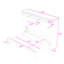 Lit escamotable 3 tiroirs en bois, conception pliable peu encombrante