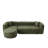 Luxury Green Chenille Sectionals With Spacious Design For Home
