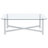 Contemporary 2-Piece Glass Coffee Table Set