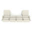 Beige à quatre places revêtu de chenille, avec coussin lombaire mobile, structure en bois, ergonomique, éponge et configuration flexible avec revêtement en chenille, forme, rembourrage résilient,-830696693