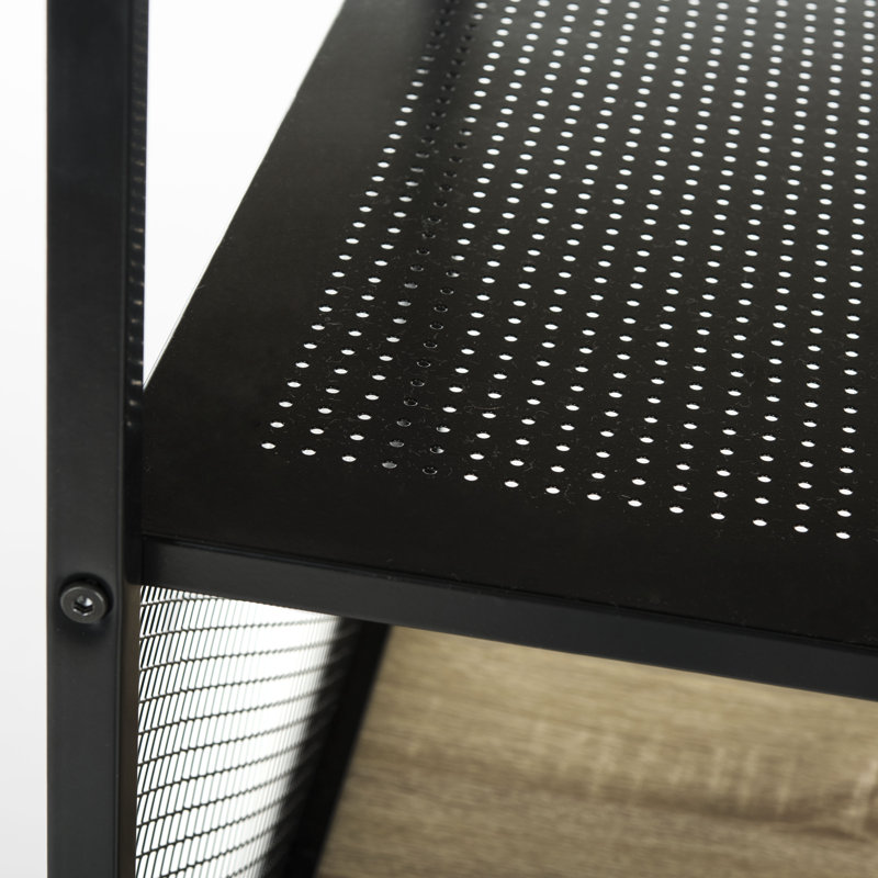 Blonde Metal Base Writing Desk