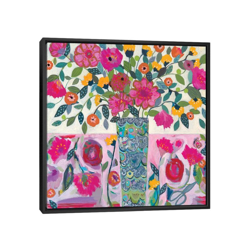 «Amazing Vase», impression sur toile, H 26 po x l 26 po x P 1,5 po, Toile avec cadre noir, Pas de tapis
