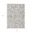 Tapis d'intérieur lavable à motif floral gris 5 pi x 8 pi