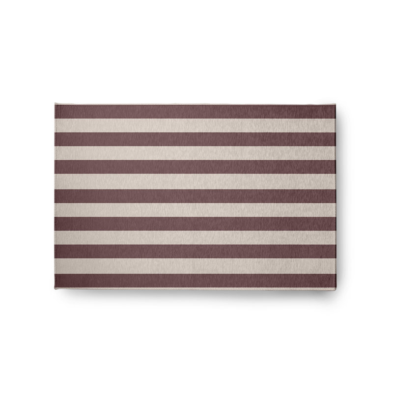 Toppino Chenille Striped Indoor / Outdoor Rug, Rectangle 2' x 3'