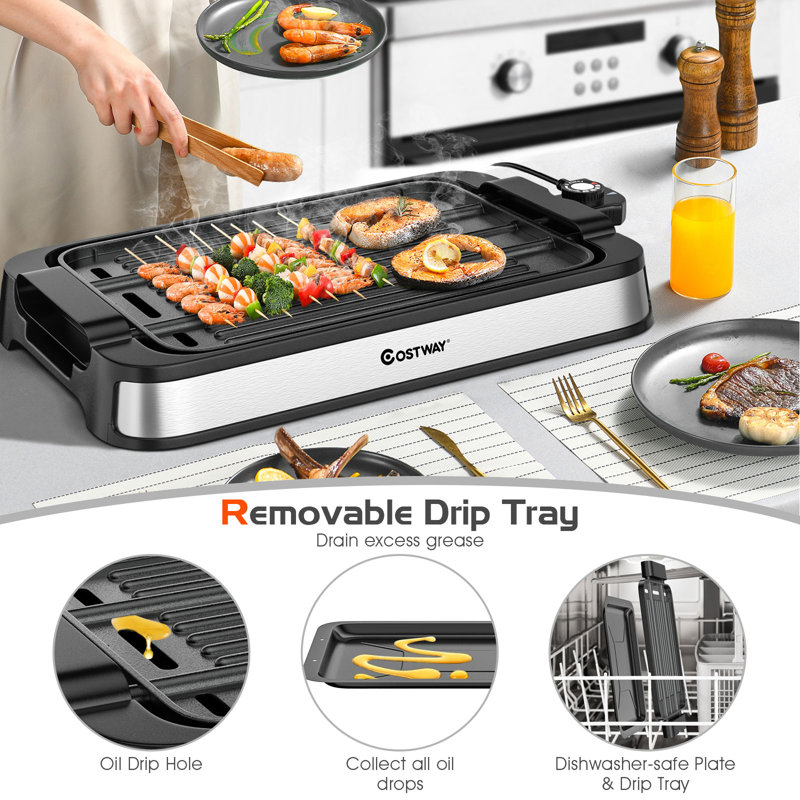 Costway 39cm Smokeless Non Stick Electric Grill