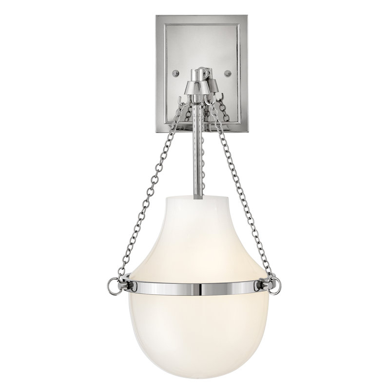 Hinkley Collins Medium Single Light Sconce, Polished Nickel