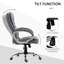 Chaise confortable avec fonction réglable en hauteur et large - Bureau à haut dossier gris en hauteur, rembourrage épais et fonction de soutien lombaire ergonomique