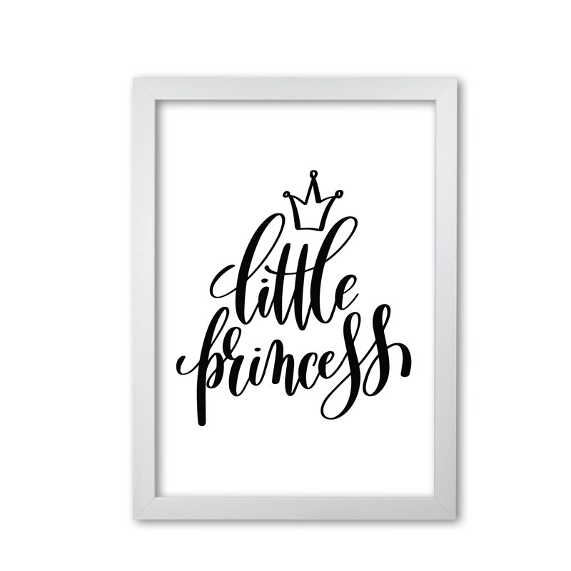 Little Princess - Print, 85 cm H x 60 cm W x 5 cm D, White Grain Frame
