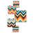 Retro Midcentury Chevron Pattern I - Chevron Wall Art Set Of 5