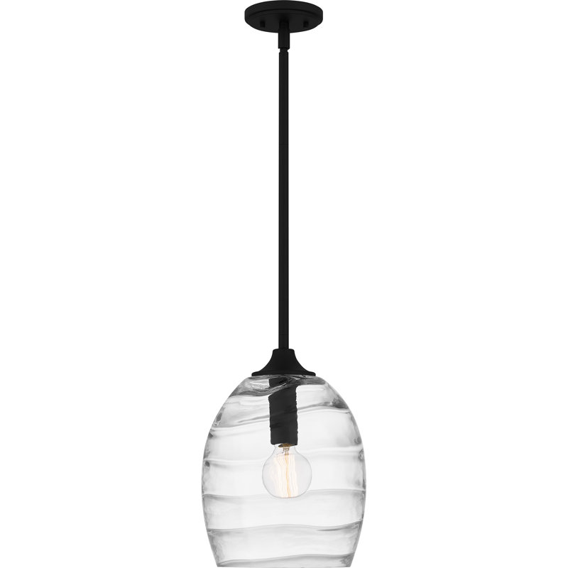 Luminaire suspendu noir mat 1 lumière Chemere