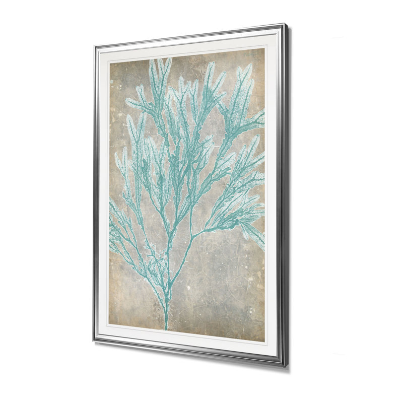 Spa Seaweed I - reproduction de cadre photo, H 24 po x l 20 po x P 1,5 po, Cadre argenté