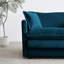 Canapé modulaire 4 places en chenille 2 places avec repose-pieds et chenille haute bleu