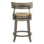 26 po Tabouret de bar à hauteur de comptoir en bois avec assise en ruppie maritime naturelle