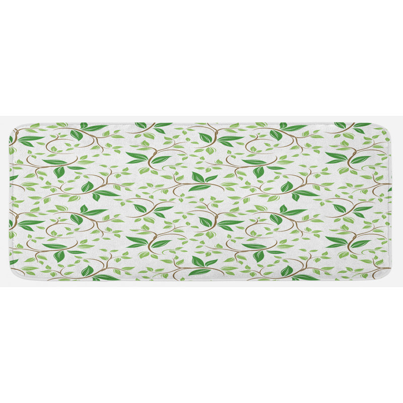 Cottage / Country Floral Polyester Kitchen Mat