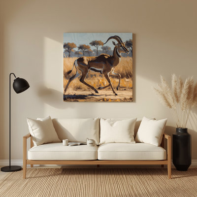 Wildlife Grant's Gazelle Brown Metal Wall Art
