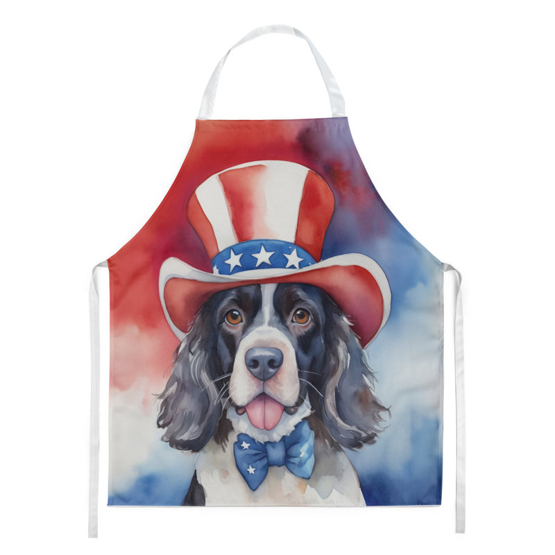 Patriotic American Apron, English Springer Spaniel