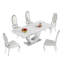 Table de salle à manger rectangulaire en MDF à plateau rectangulaire-99306119-99306118