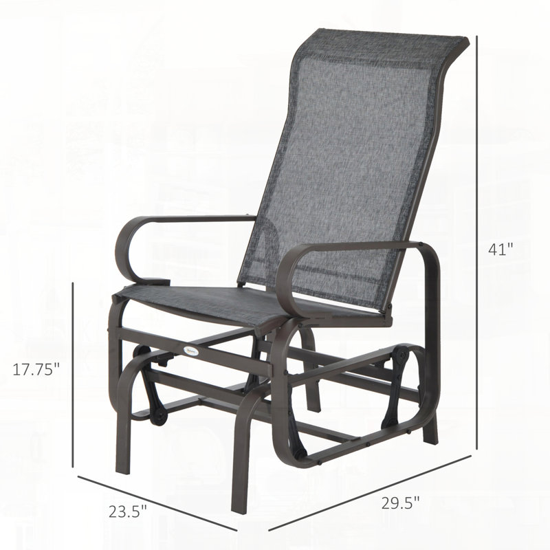 Chaise berçante coulissante simple à bascule