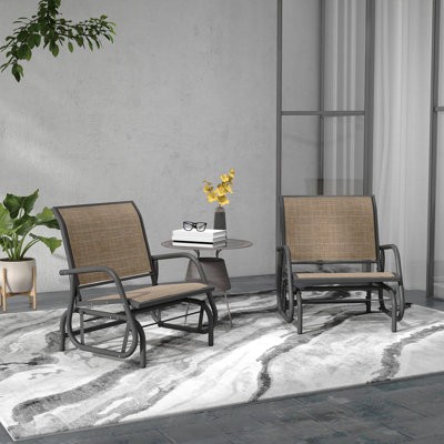 Ensemble de 2 fauteuils oscillants oscillants Outsunny