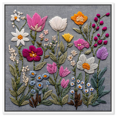 Fabric Flora Canvas Floral Prints by Art Remedy