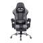 NeoDirect Adjustable Reclining Ergonomic Faux Leather Swiveling PC & Racing Game Chair with Footrest in Grey