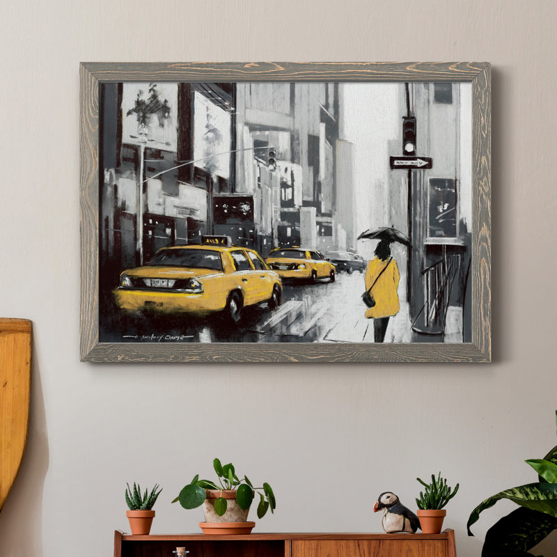 New York City I - Cadre photo, reproduction d'art sur papier, H 37,5 po x l 27,5 po x P 1,5 po, Gris