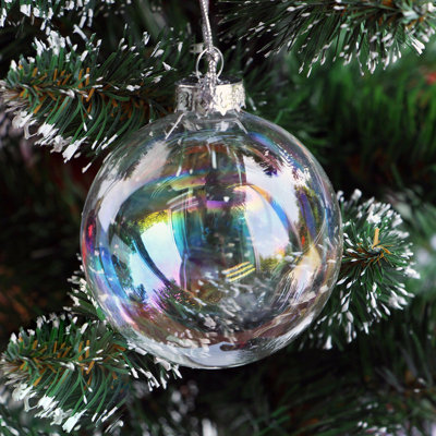 10cm Solid Colour Glass Bauble
