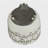 S/2 CERAMIC 6/8" SCRIBBLE FOOTED PLANTER, BEIGE