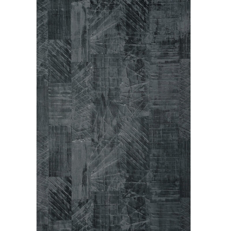 Papier peint texturé gris anthracite Geo Lines