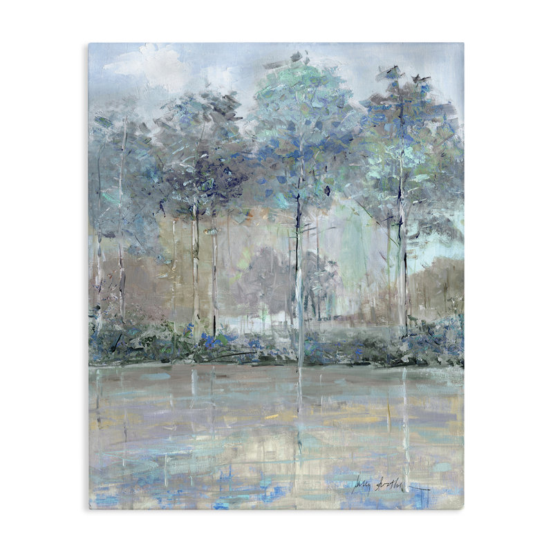 Toile Subdued Expression of Trees, design par Sally Swatland, H 48 po x l 36 po