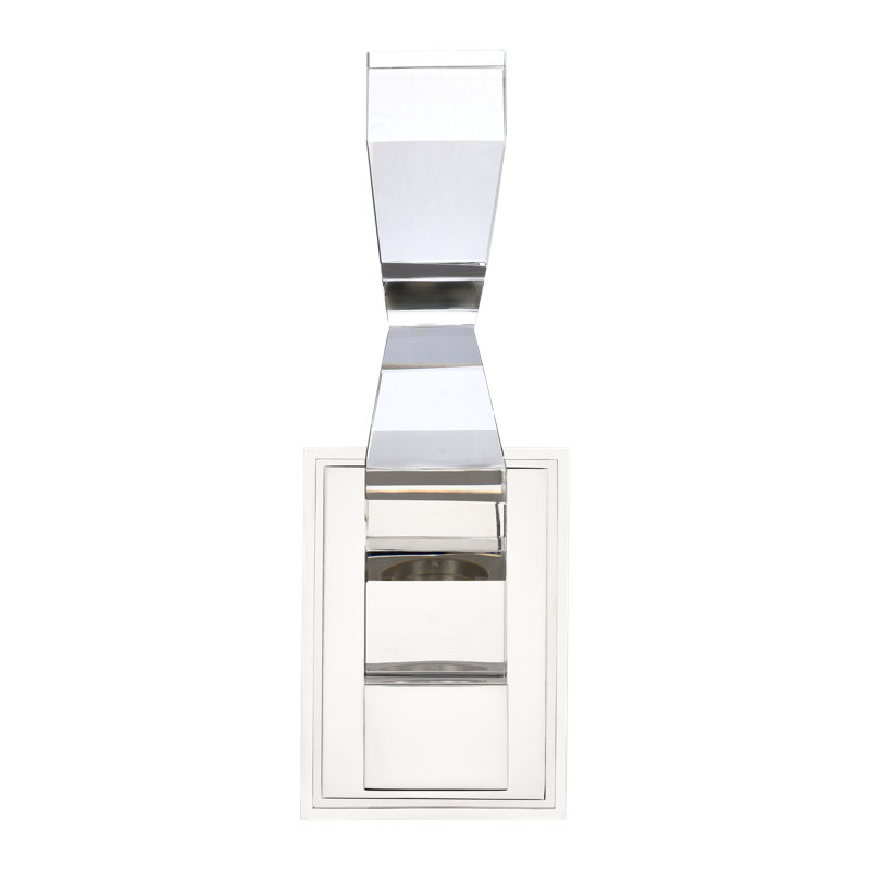 Mamadim Steel LED Armed Sconce, Polished Nickel, 16.88" H x 5.88" W x 4.5" D