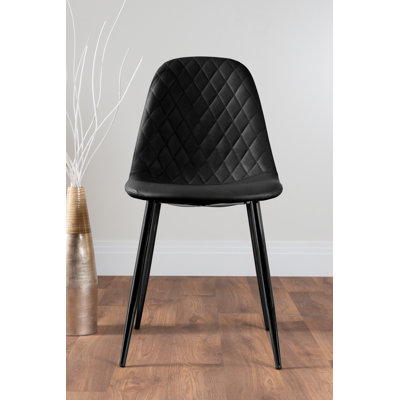 Tierra Modern Chrome Metal & Glass Round Dining Table Set with 4 Luxury Faux Leather Chairs