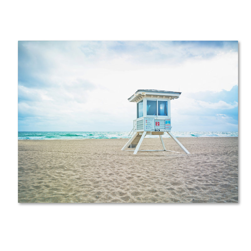 « floride beach chaise 2 » par preston photographie sur toile tendue, H 18 po x l 24 po x P 2 po