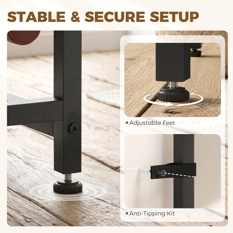 Wine Bottle & Glass Rack Black,Brown
