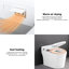 Bidet de toilette intelligent avec télécommande, siège chauffant de nuit, buse autonettoyante, capteur de pied, affichage à DEL avec contrôle d'ouverture du capteur,