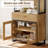Modern 72" Tall Buffet Sideboard With Drawers And Open Shelves, Storage Cabinet And Display Shelves, Wooden Sideboard For Dining Room Or Kitchen-950783750