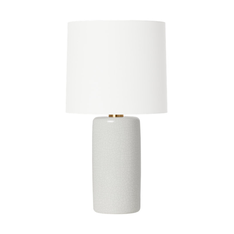Table Lamp, White Crackle