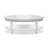 Monaco - Oval Coffee Table - Tray Insert - Blanc Finish