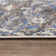 Tapis oriental en polypropylène tissé à la machine rectangulaire bleu / beige