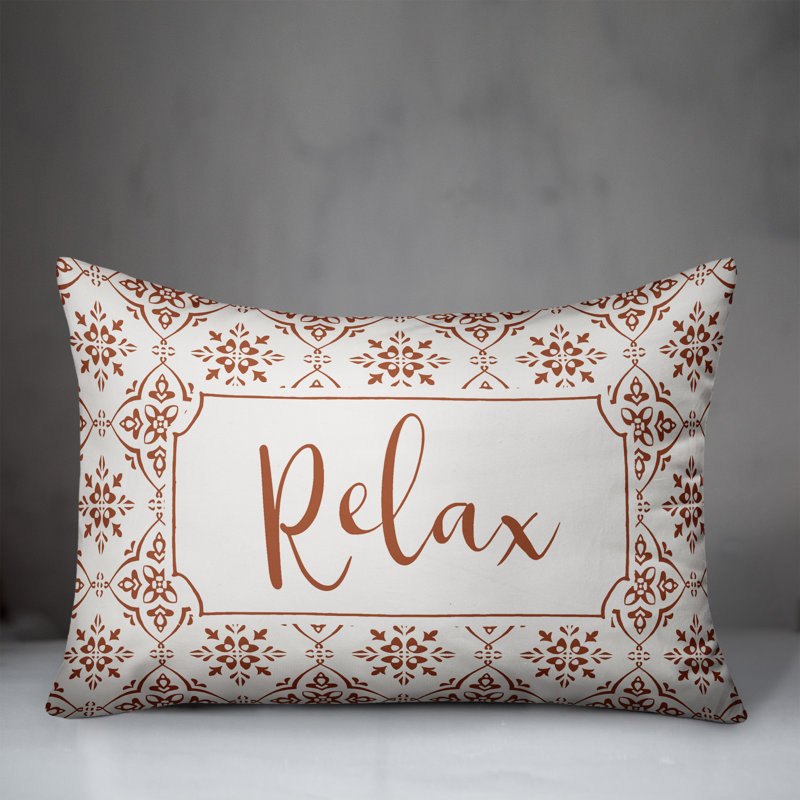  Housse de coussin rectangulaire et insert Relax, Orange