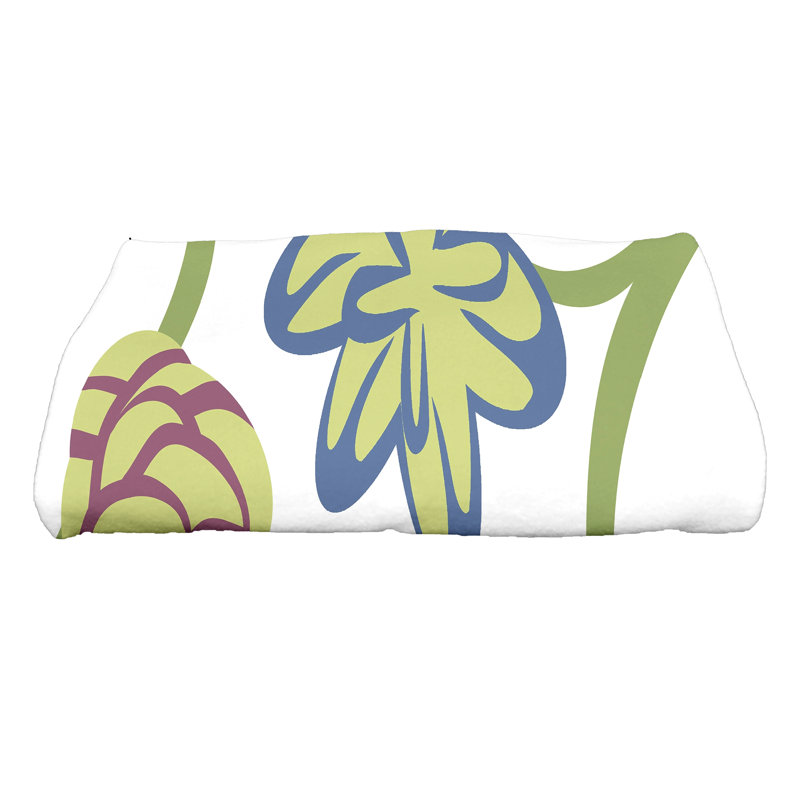 Serviette de bain tropical floral, Corail