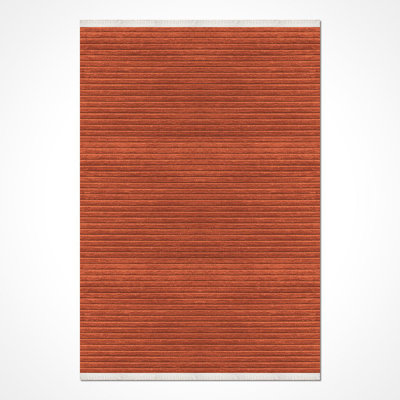 Tapis rouge moderne lavable à la machine